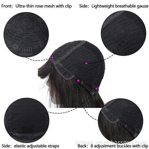 Wholesale Short Pixie Cut With Fringe Wig Straight Remy Brazilian Human Hair Wigs For Women Full Machine Made Cheap Glueless Wig